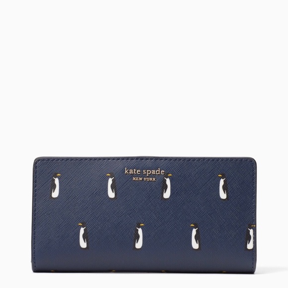 kate spade Handbags - Kate Spade Cameron Penguin Large Slim Wallet